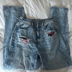 American Eagle Outfitters Light Blue Distressed Jeans